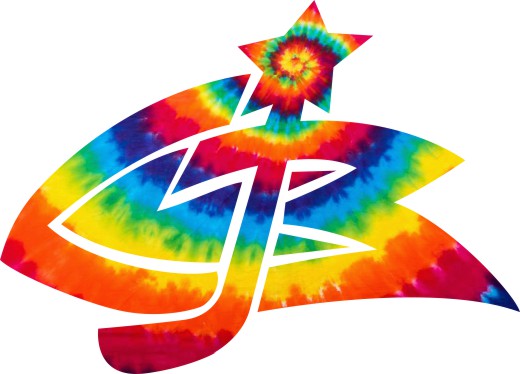 Columbus Blue Jackets rainbow spiral tie-dye logo vinyl decal